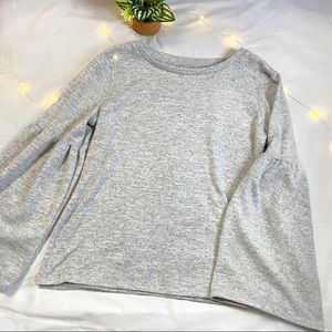 Woman’s Grey Bell Sleeve Sweater